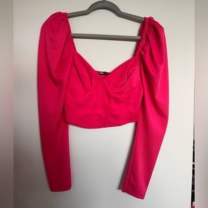Zara Long Sleeve Pink Top